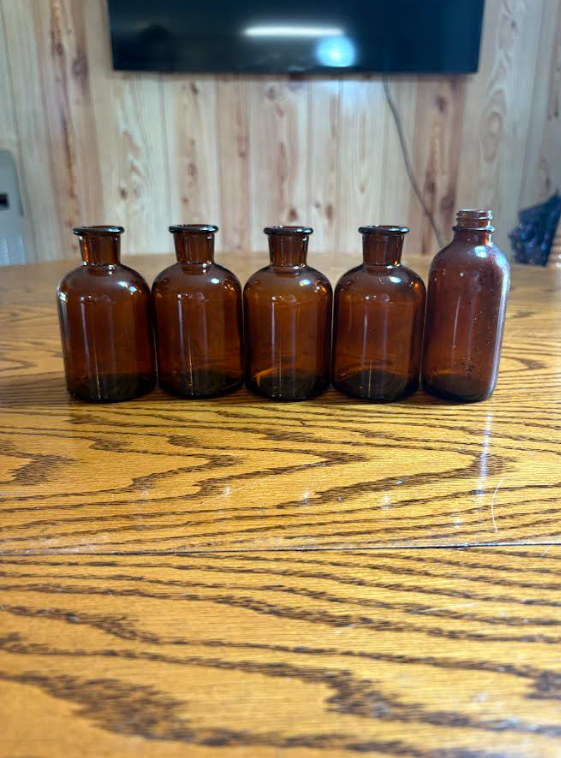 Small Amber Bottles | Civil War Ranch, LLC