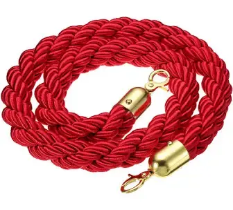 Red Silk Cord Bollard Rope Hire | Event Hire Brisbane | Party Rental ...