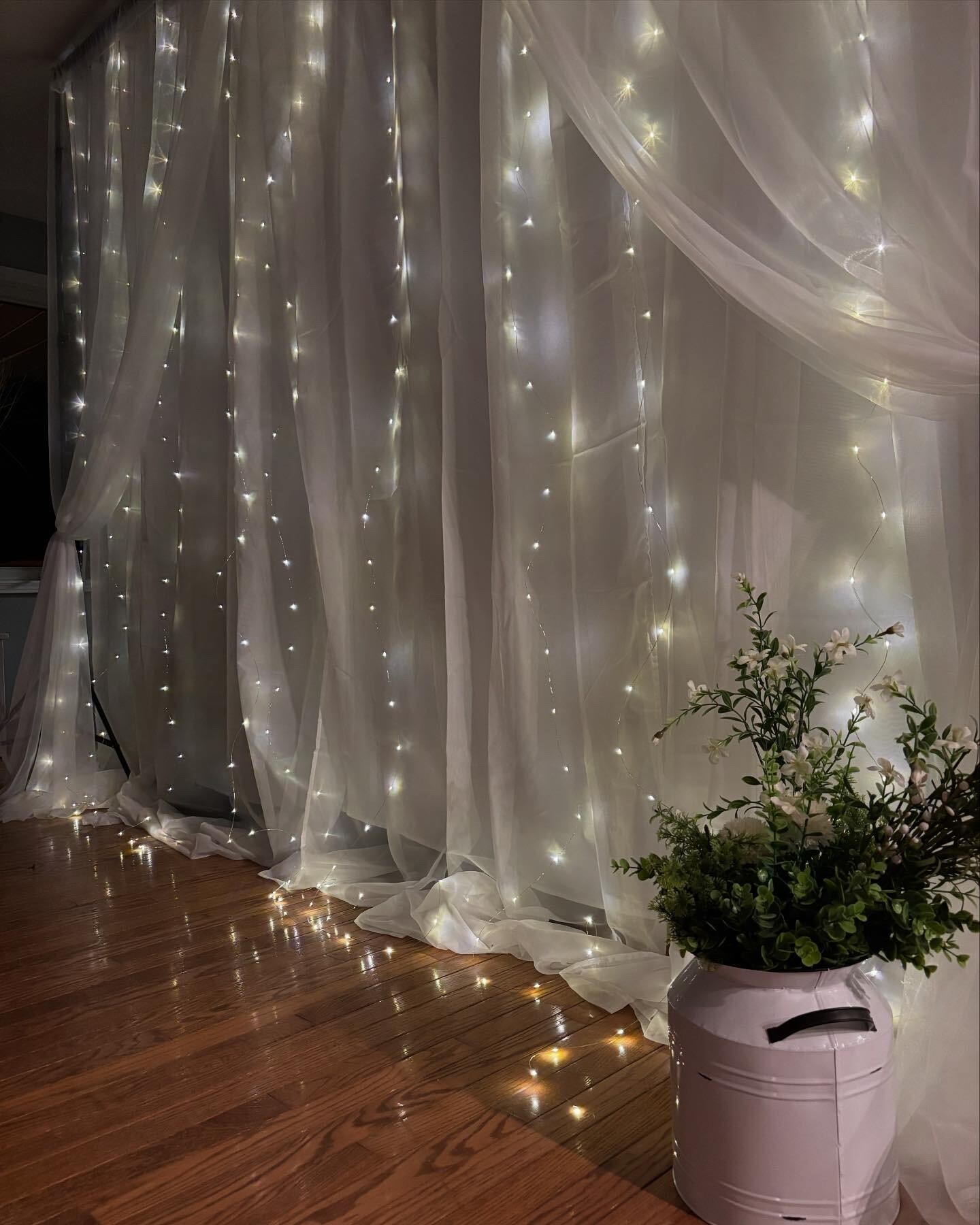 Curtain & Light Backdrop Rental | Rustic Elegance Events | Rustic ...
