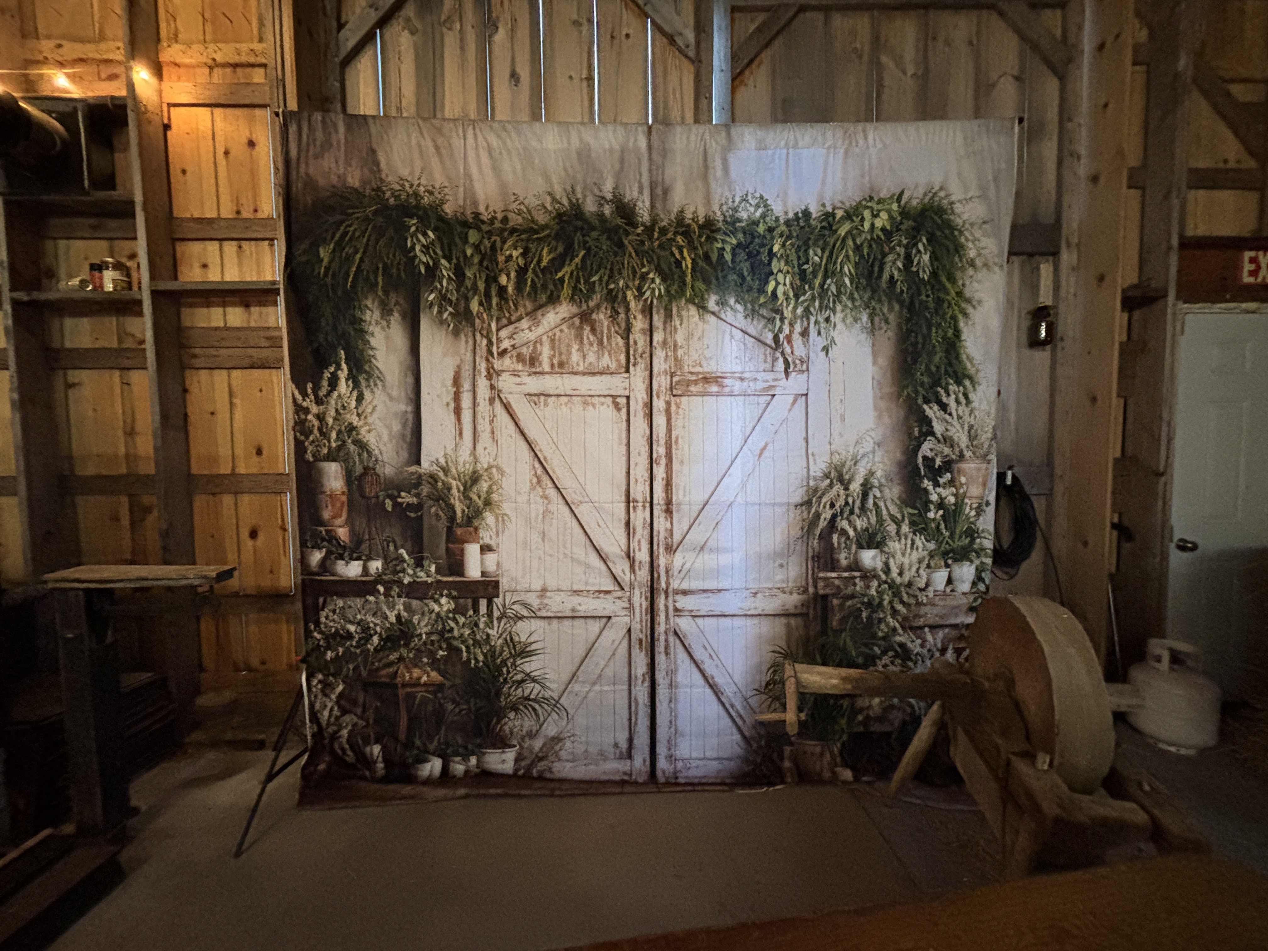 Barn Door Photo Backdrop Rental | Rustic Elegance Events | Rustic ...