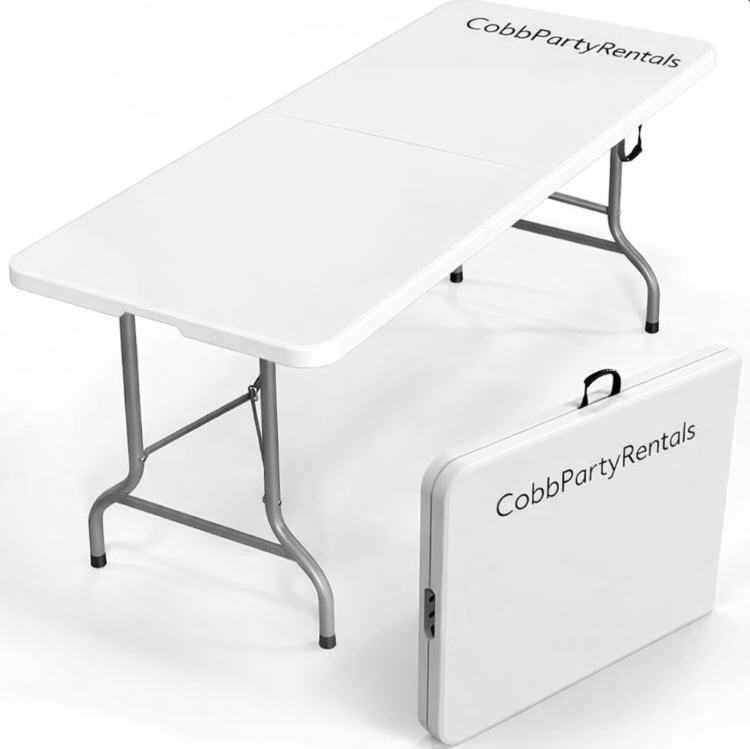 Rectangular Table Event Booth Cobb Party & Event Rental - Rectangular Tables For Rent Marietta, GA ...