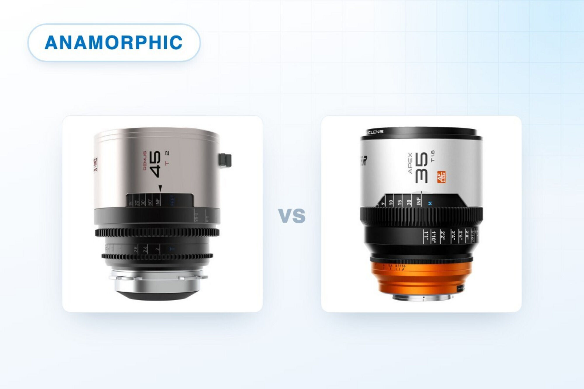 Blazar Remus and Apex anamorphic lens rental in Toronto