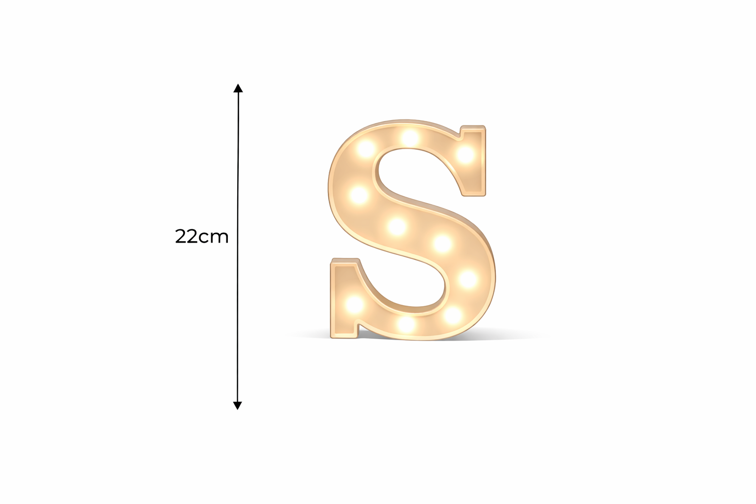 S Led Letters LED - Letter S LED Light Up Letter – 22cm High | Event hire specialists ...