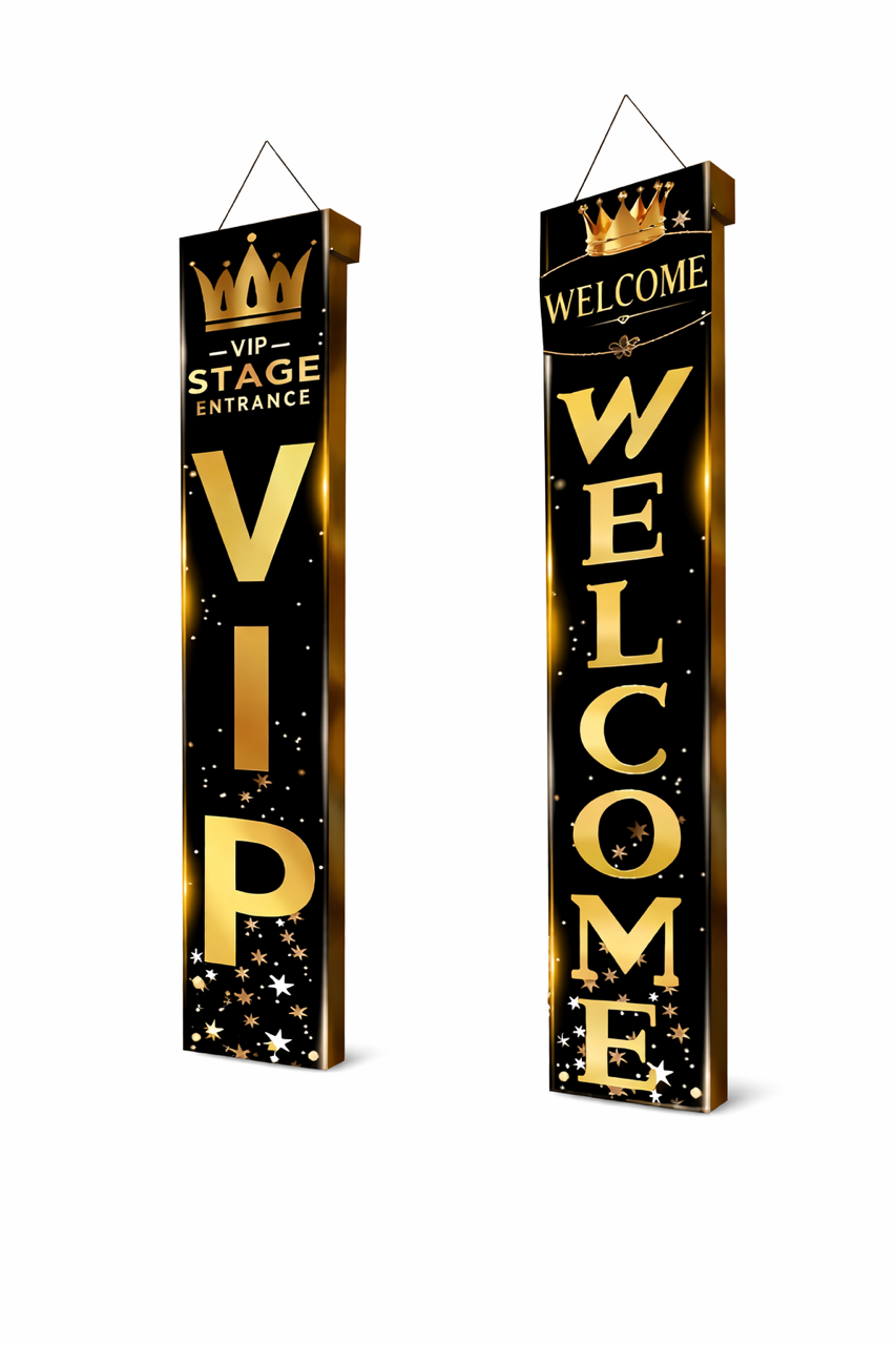 Vip Entry Signage Backdrop - VIP Entrance & Welcome Hanging Signs | Event hire ...