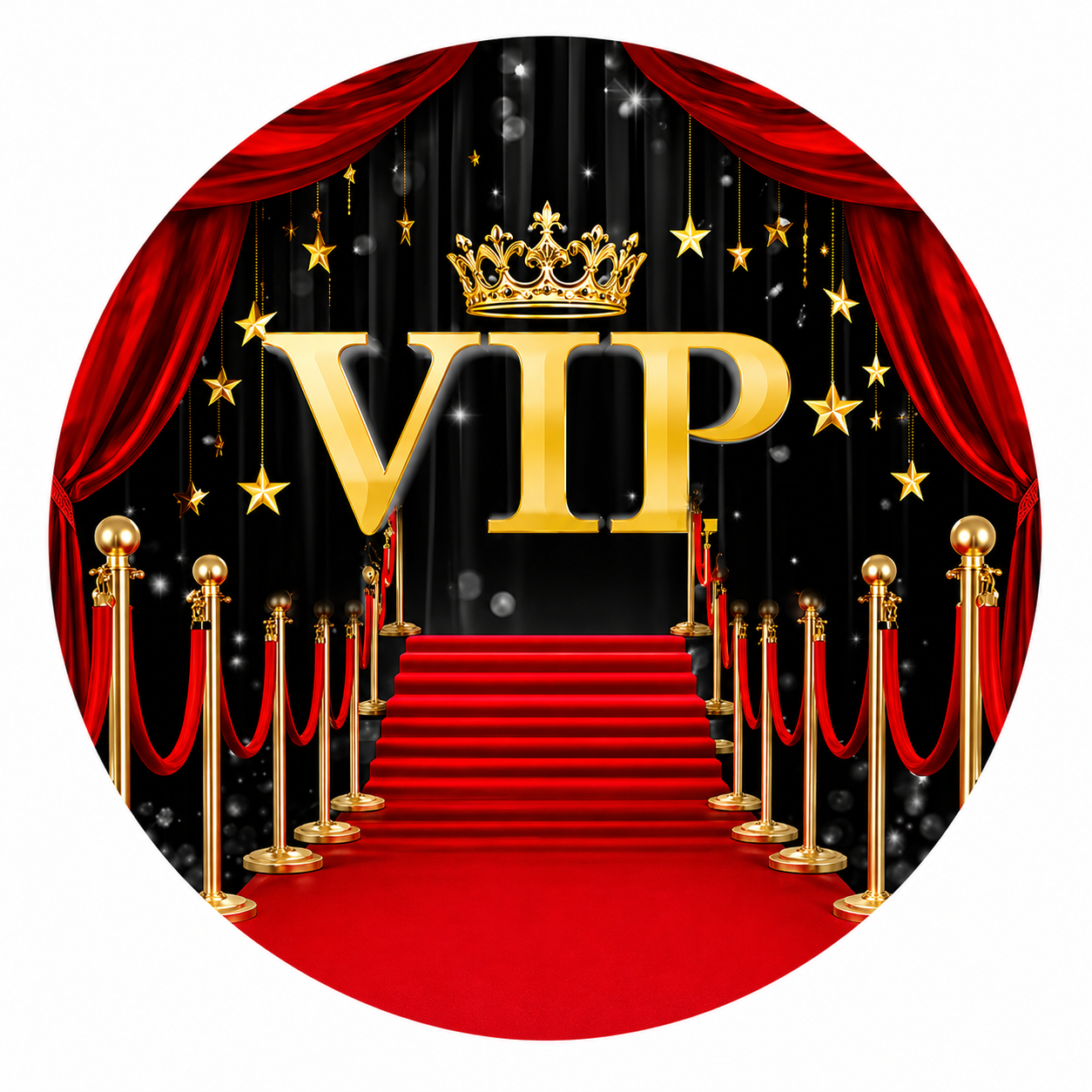 Vip Def Backdrop VIP complete with Circle backdrop Stand | Event hire ...