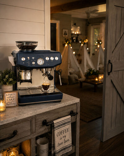 Espresso cart with Breville machine for grown-ups