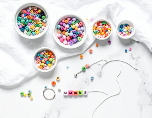 DIY craft bar keychain activity supplies