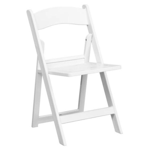 White resin padded chair rental