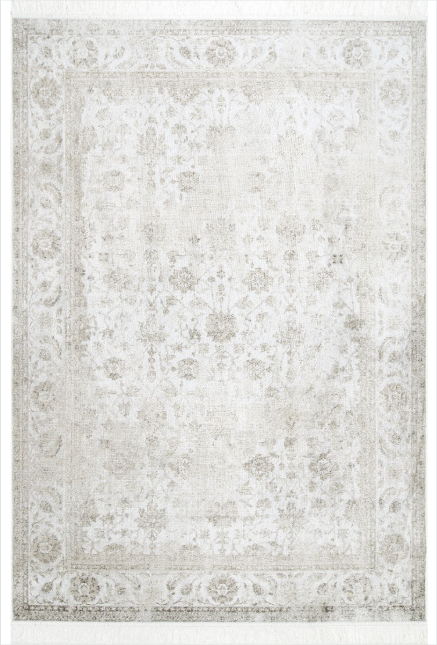 Cream Pattern Entry Rug 8x10 Cream Rug | M&D Design House
